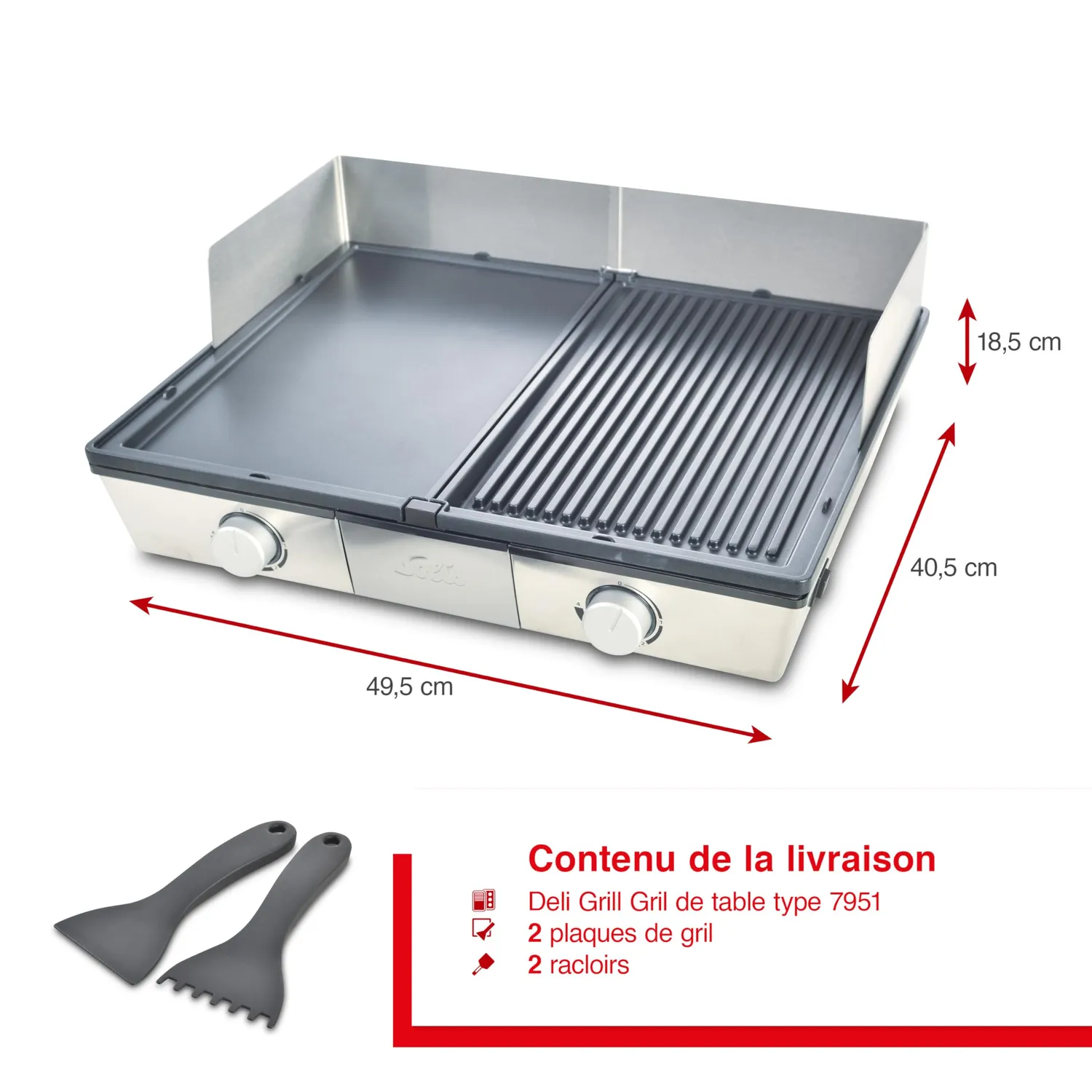 Solis Deli Grill SO125 grill électrique inox 2200W