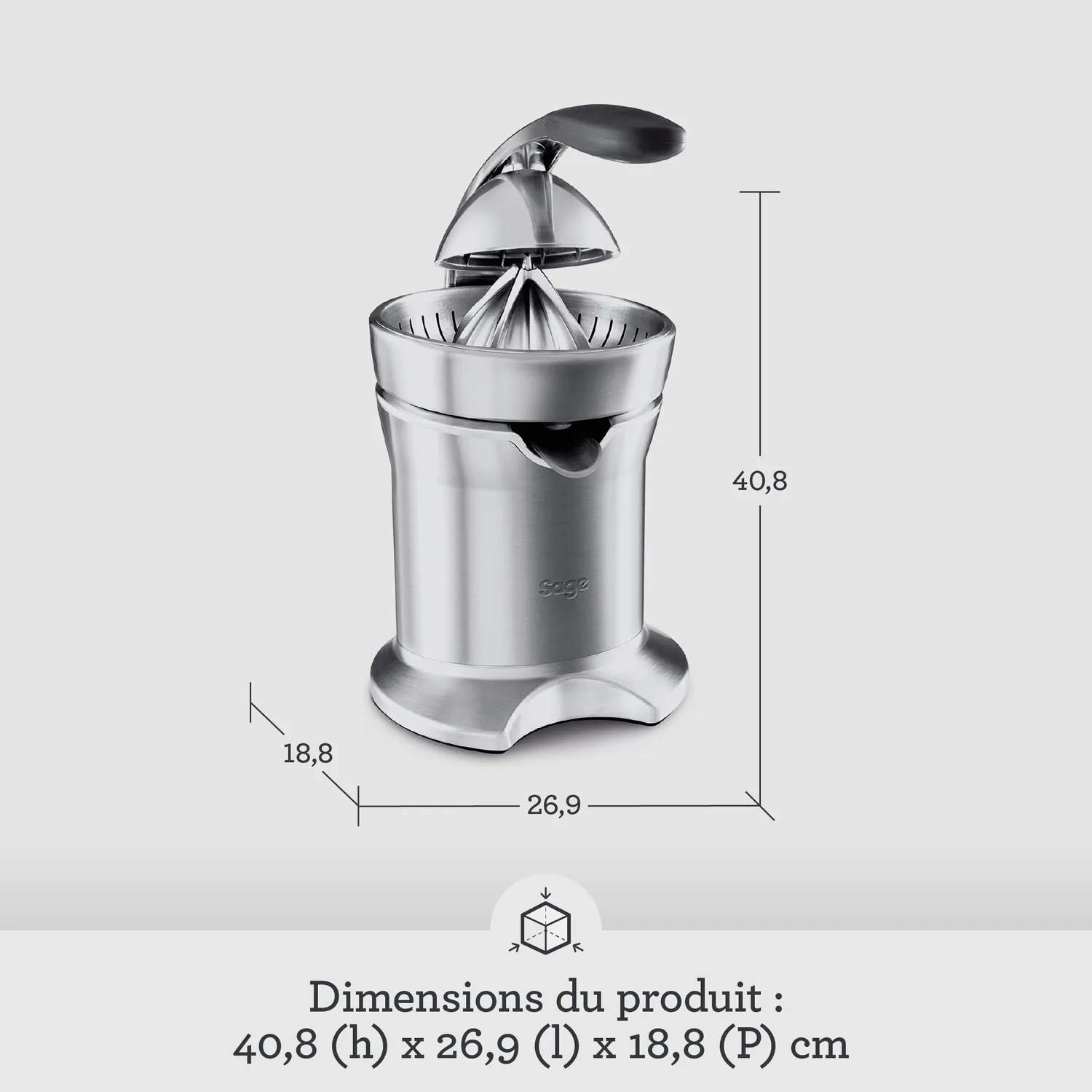 Sage Citrus Press Pro presse-agrumes électrique alu brossé