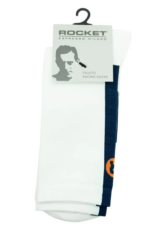 Rocket Espresso Fausto chaussettes vélo blanc 40-42
