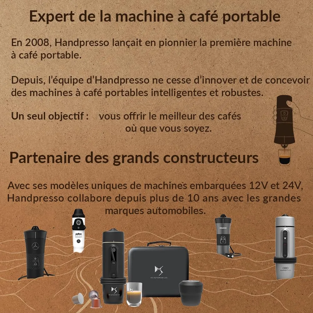 Handpresso Auto Capsule cafetière 12V noir coffret auto