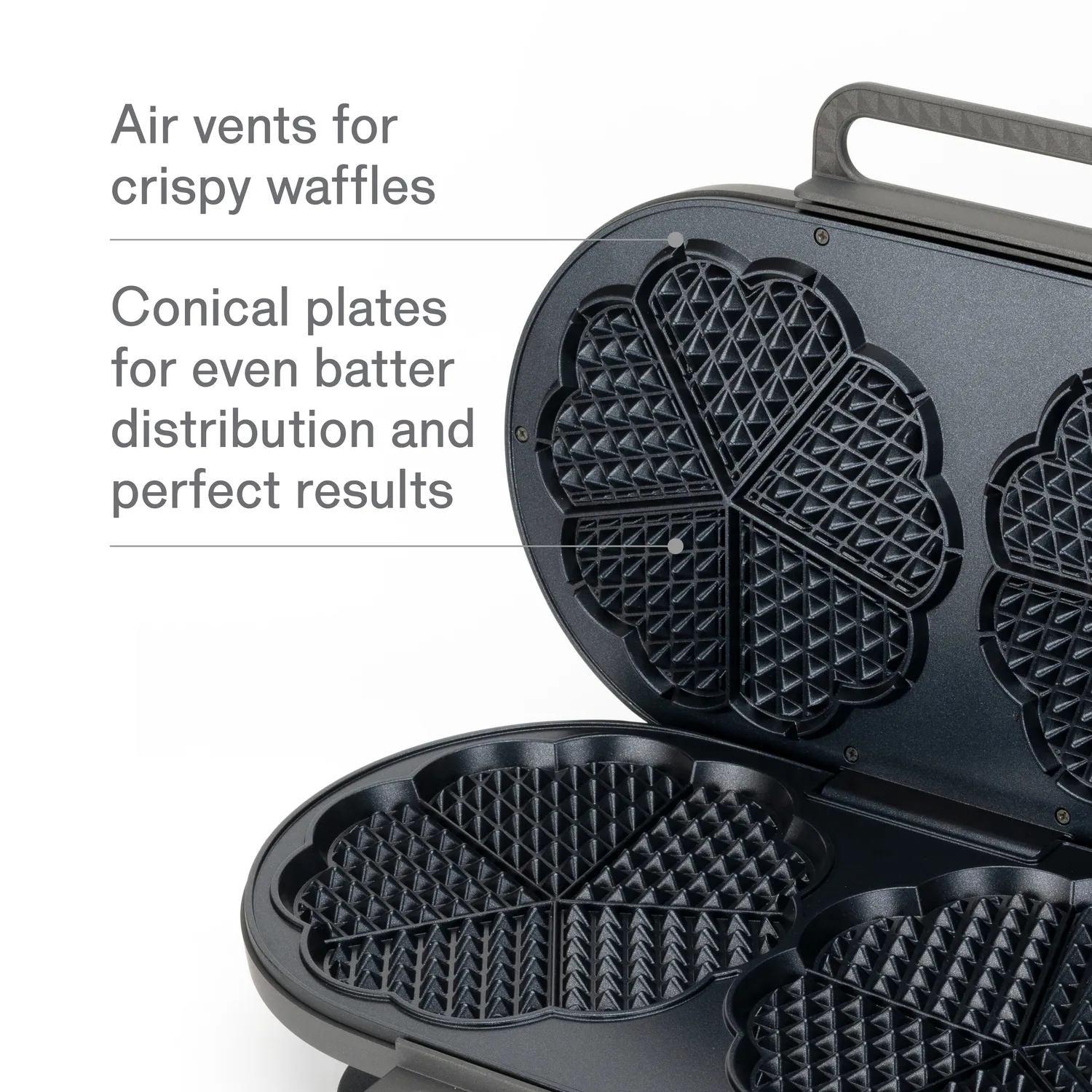 Wilfa Joy Double gaufrier double 2x5 cœurs 18 cm