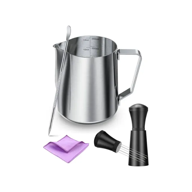 Maestri House kit expresso 4 pièces pichet inox WDT