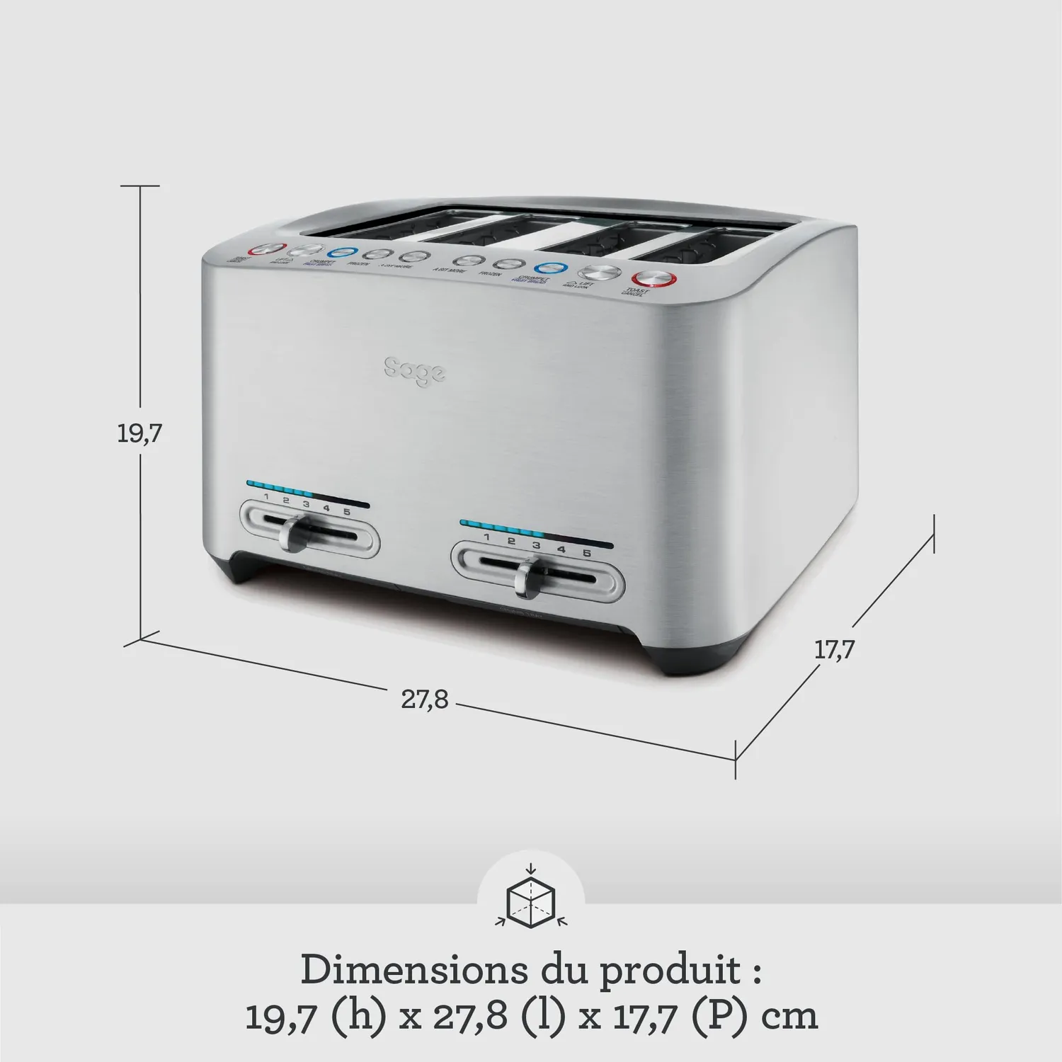 Sage Smart Toast grille-pain 4 fentes alu brossé