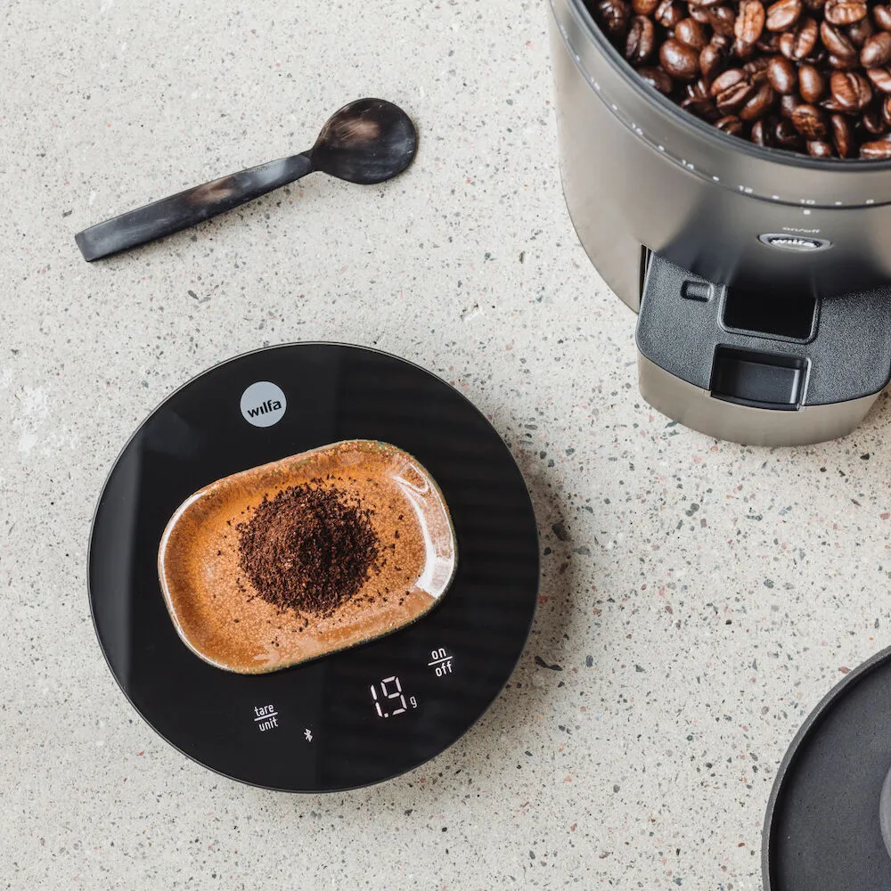 Wilfa Uni balance cuisine connectée Bluetooth précision 0,3 g