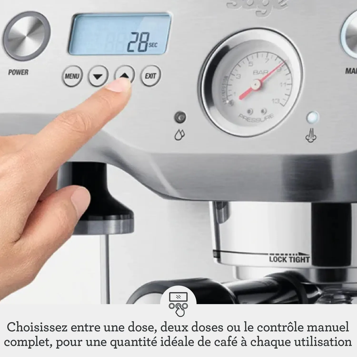 Sage The Dual Boiler machine expresso inox brossé double chaudière