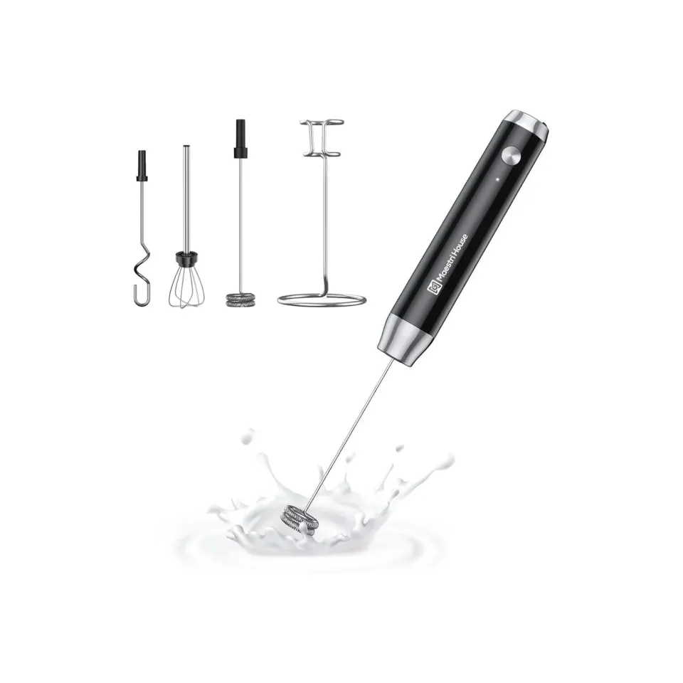 Maestri House LunaFro Plus mousseur à lait 3-en-1 rechargeable