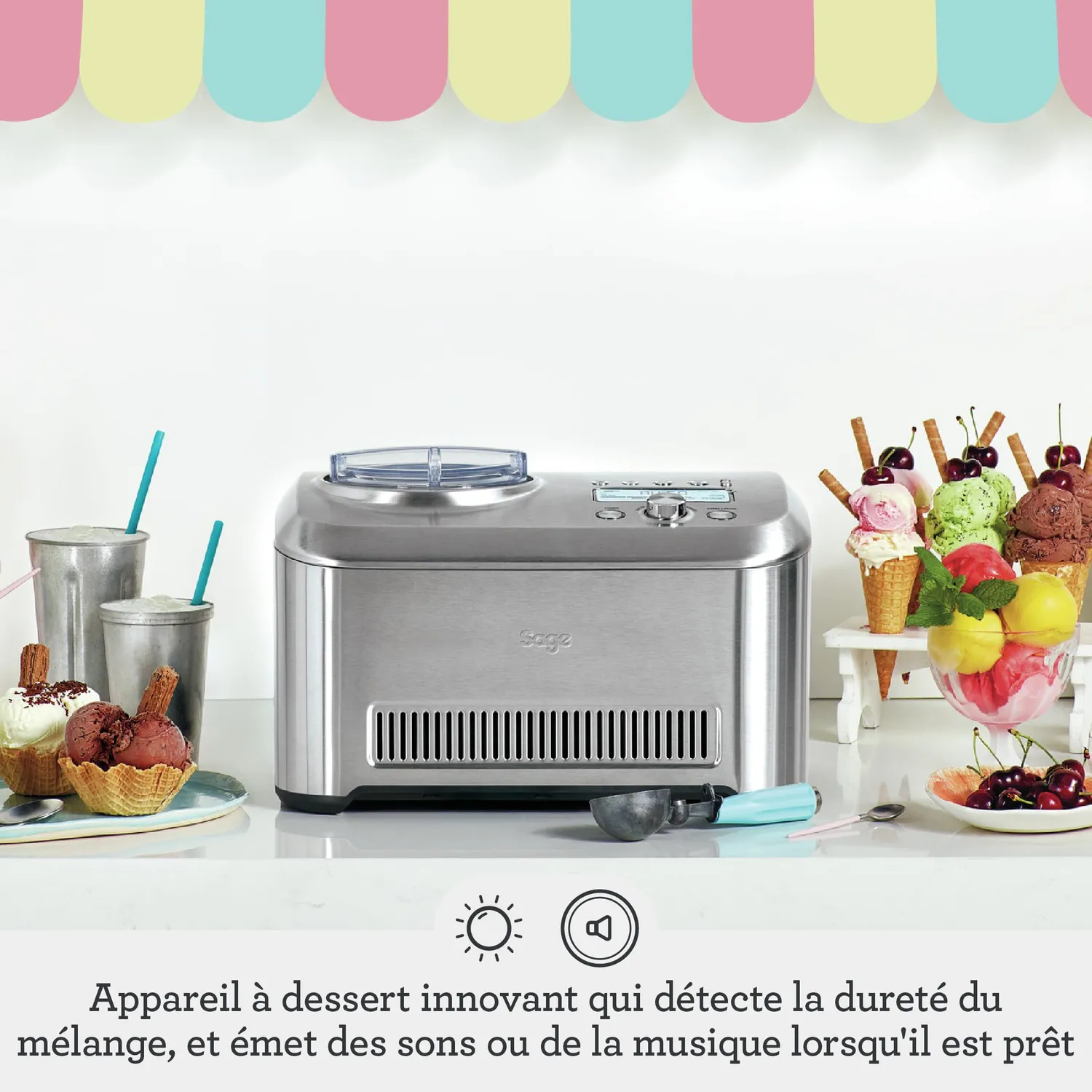 Sage Smart Scoop sorbetière inox 12 textures