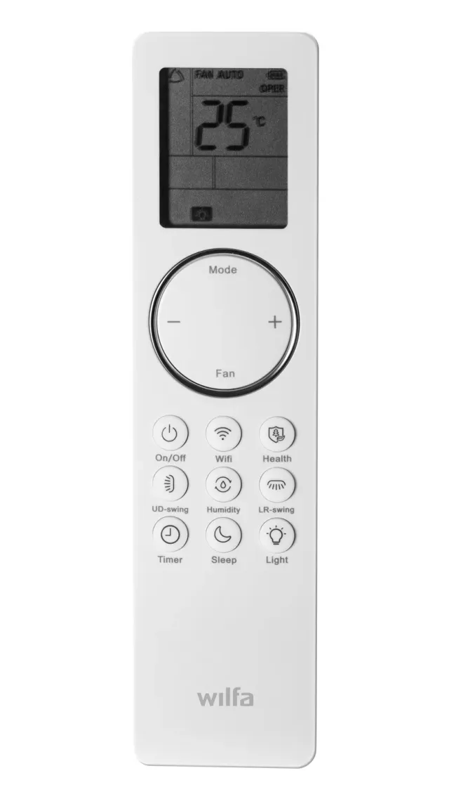 Wilfa Nordkapp 30 télécommande blanche pompe à chaleur
