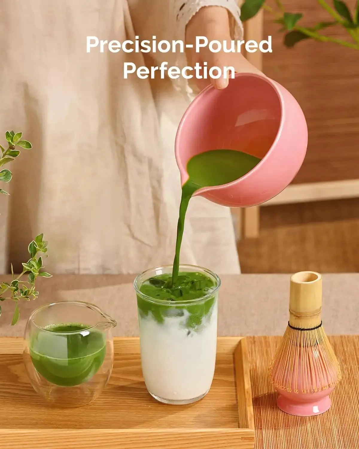 Maestri House MHMS01 kit matcha 7 pièces rose bambou