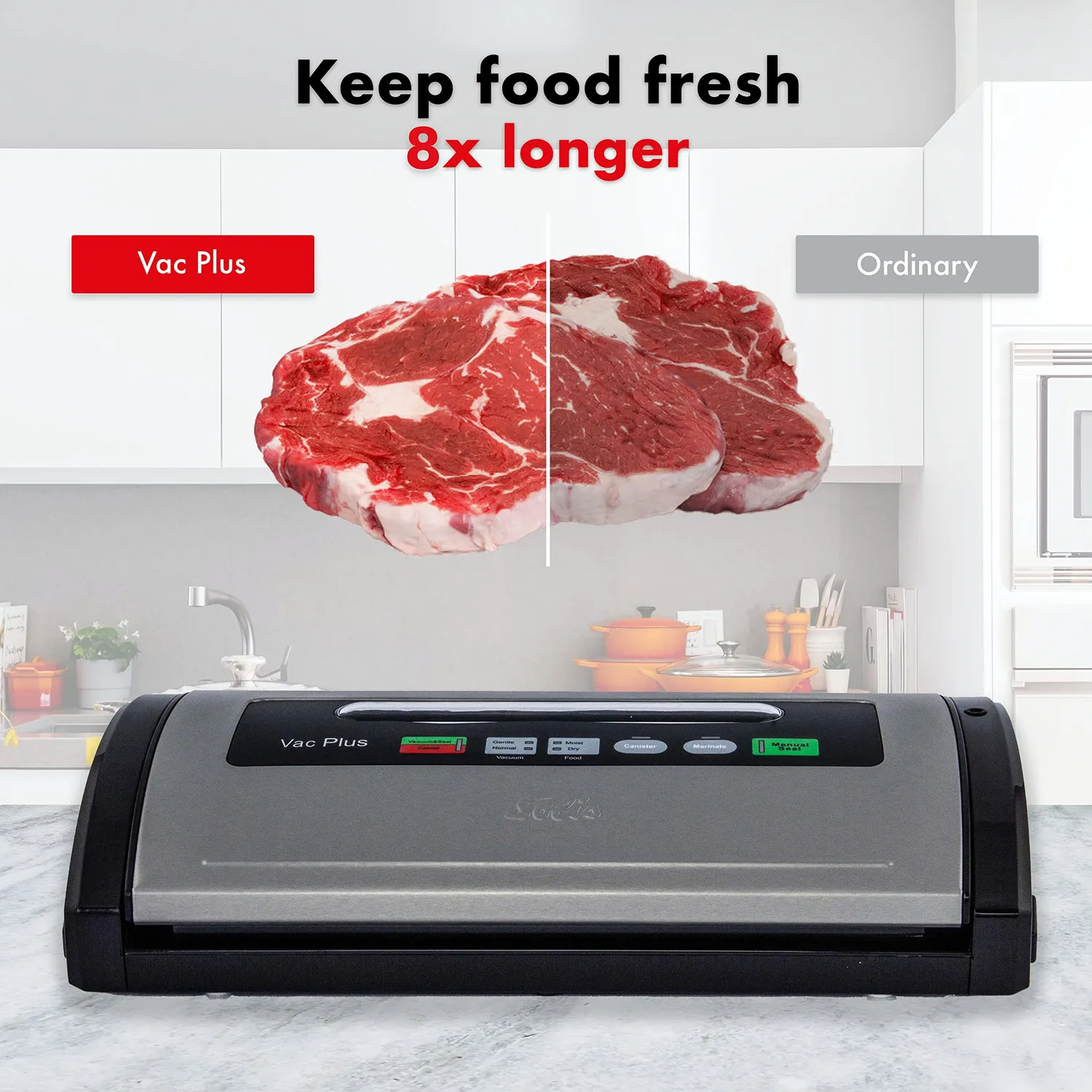 Solis EasyVac Plus 922.16 machine sous vide noir inox