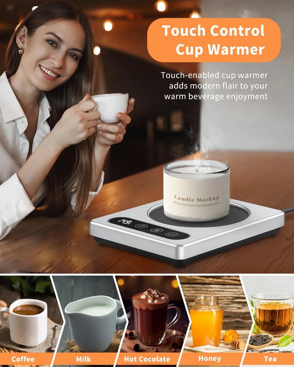Maestri House MHCW01 chauffe-tasse gris 4 températures