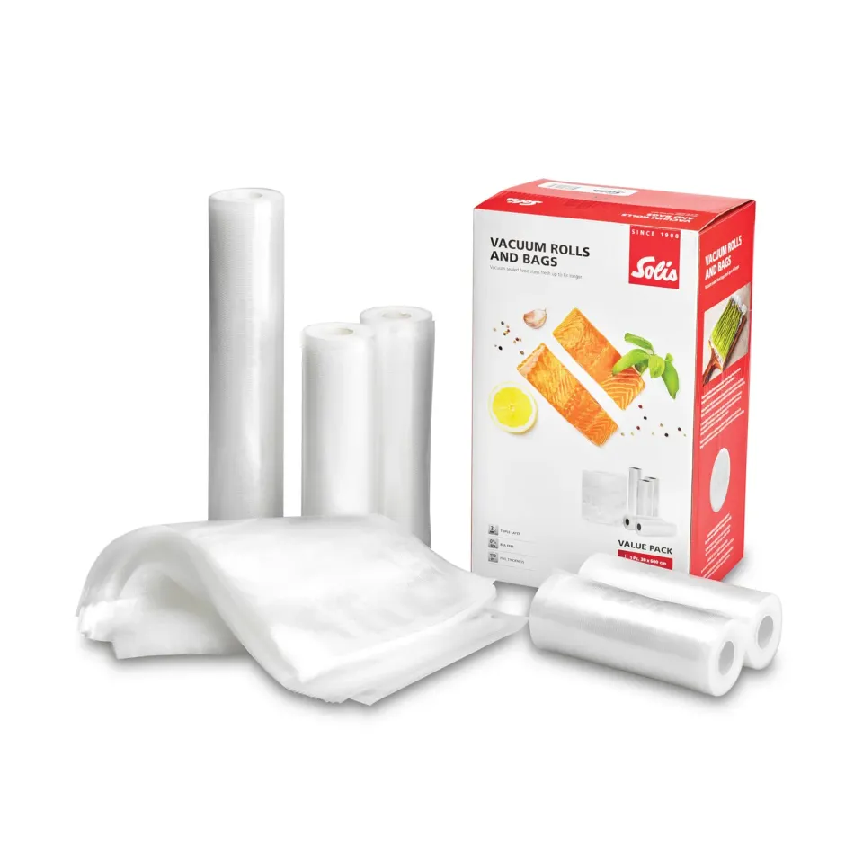 Solis Sacs sous vide 5 rouleaux + 50 sacs sans BPA