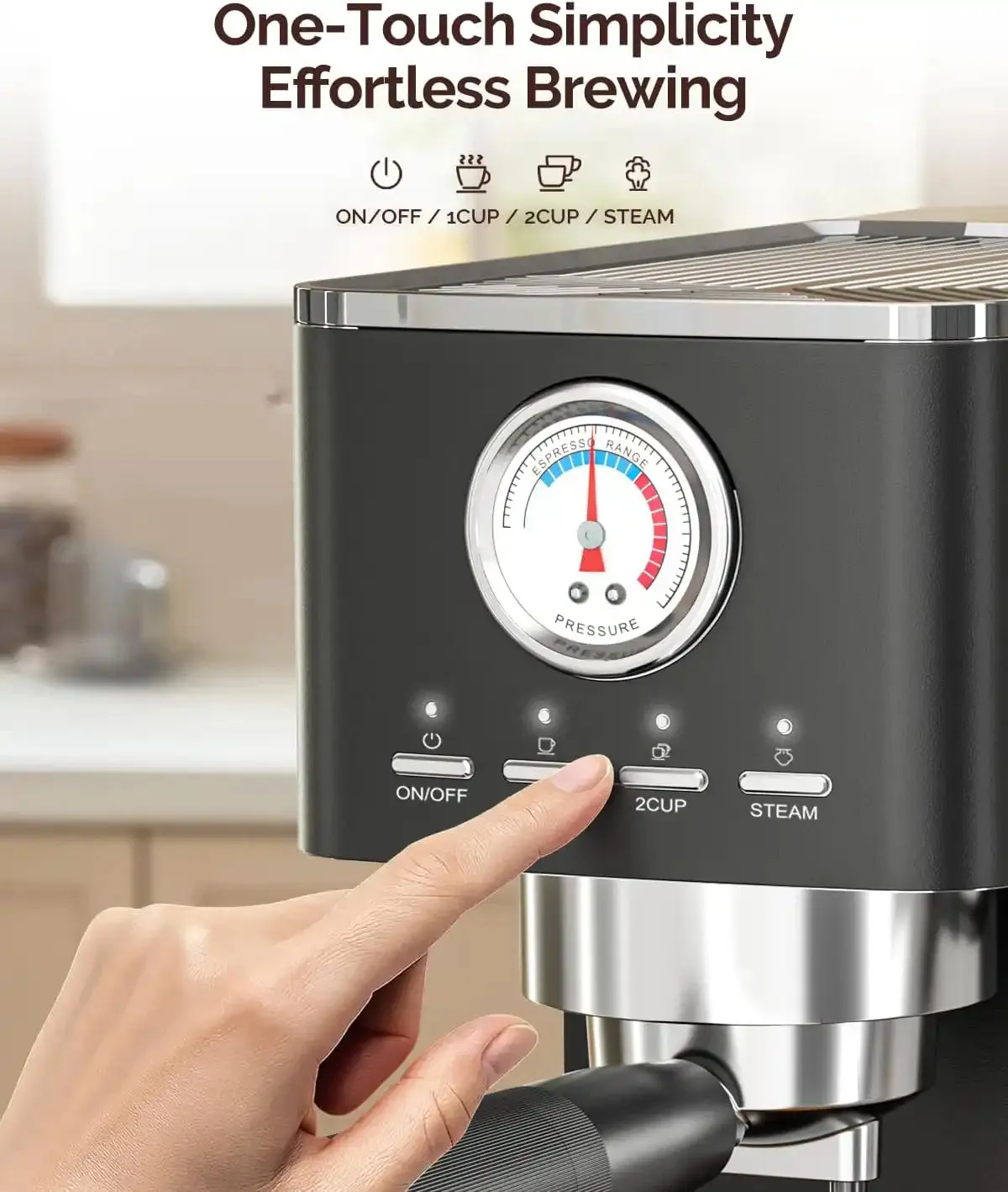 Maestri House Lab MHCM01 machine espresso noire 20 bars