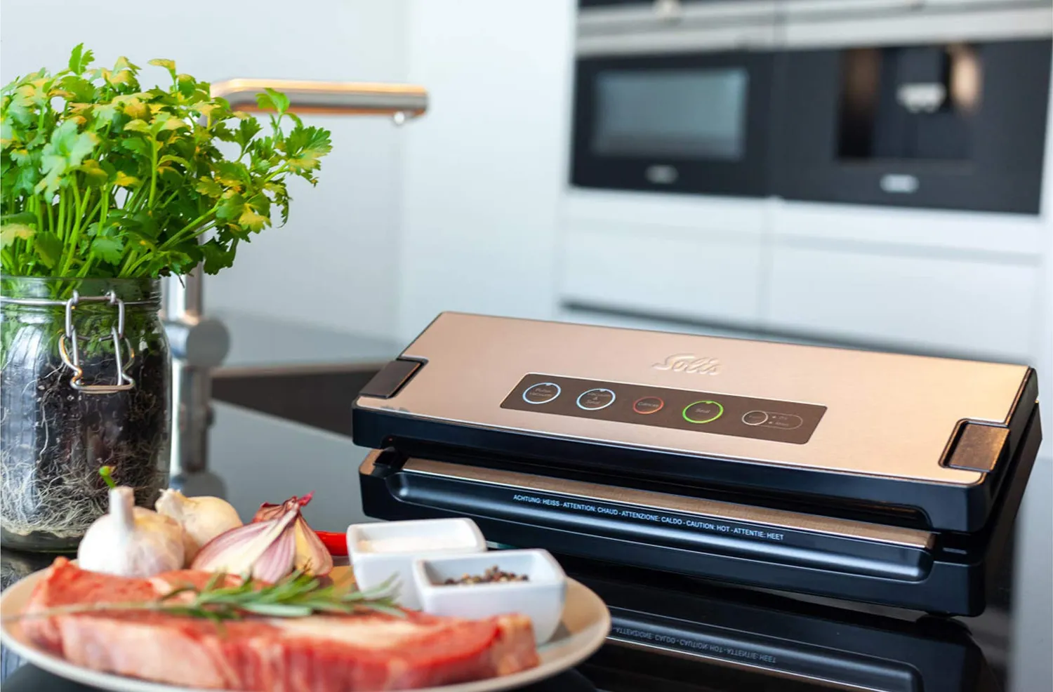 Solis Vac Premium 574 machine sous vide gris + 2 rouleaux