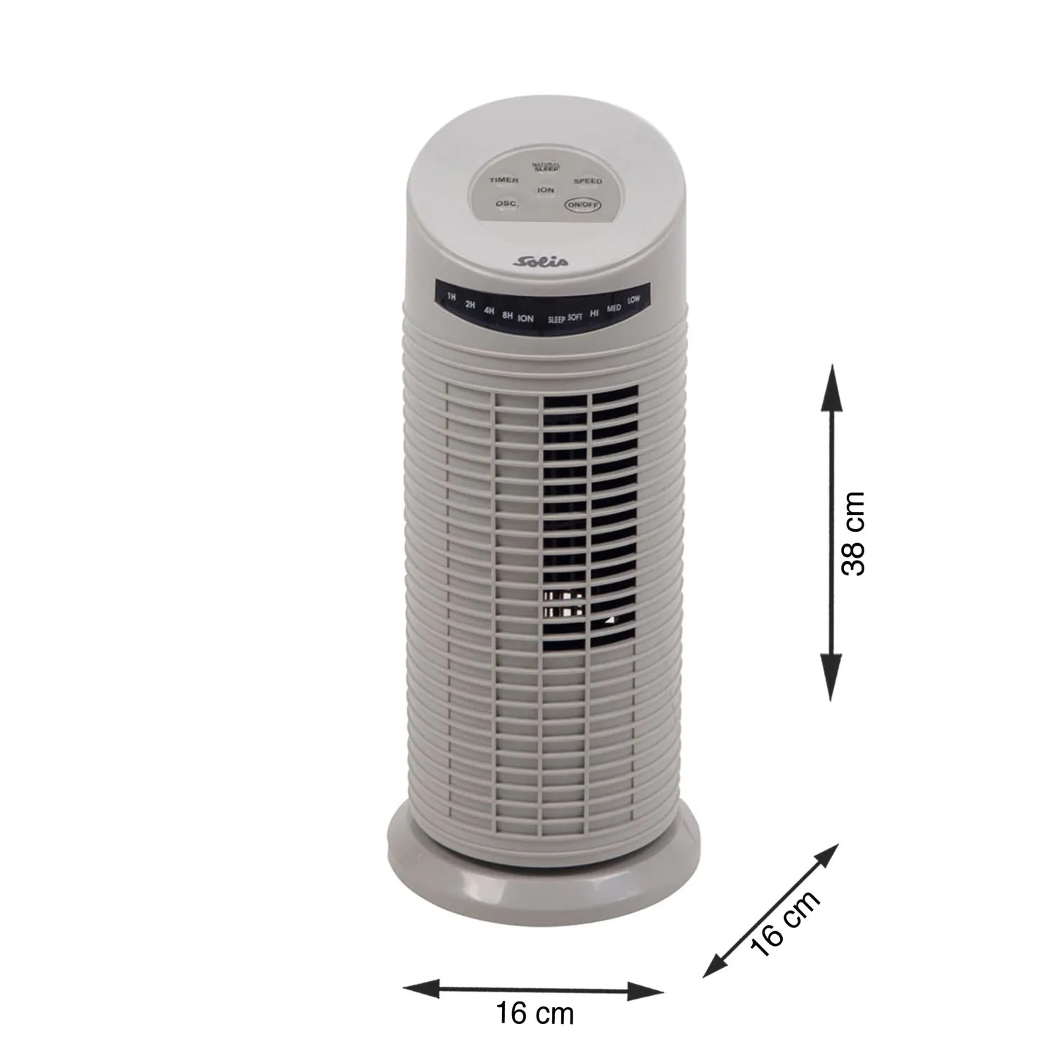 Solis 749 ventilateur tour 38 cm ioniseur champagne