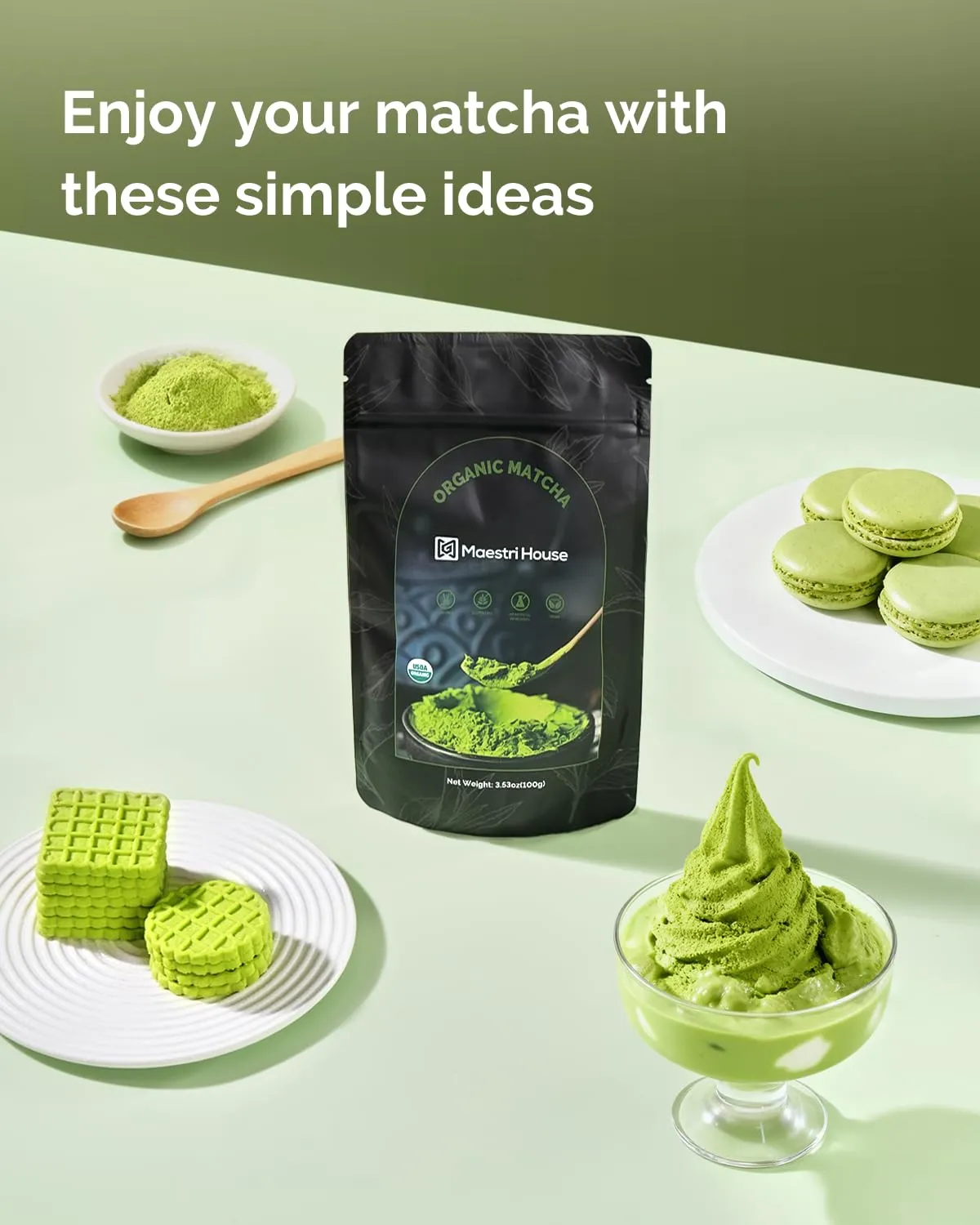 Maestri House First Harvest poudre matcha bio 100g culinary