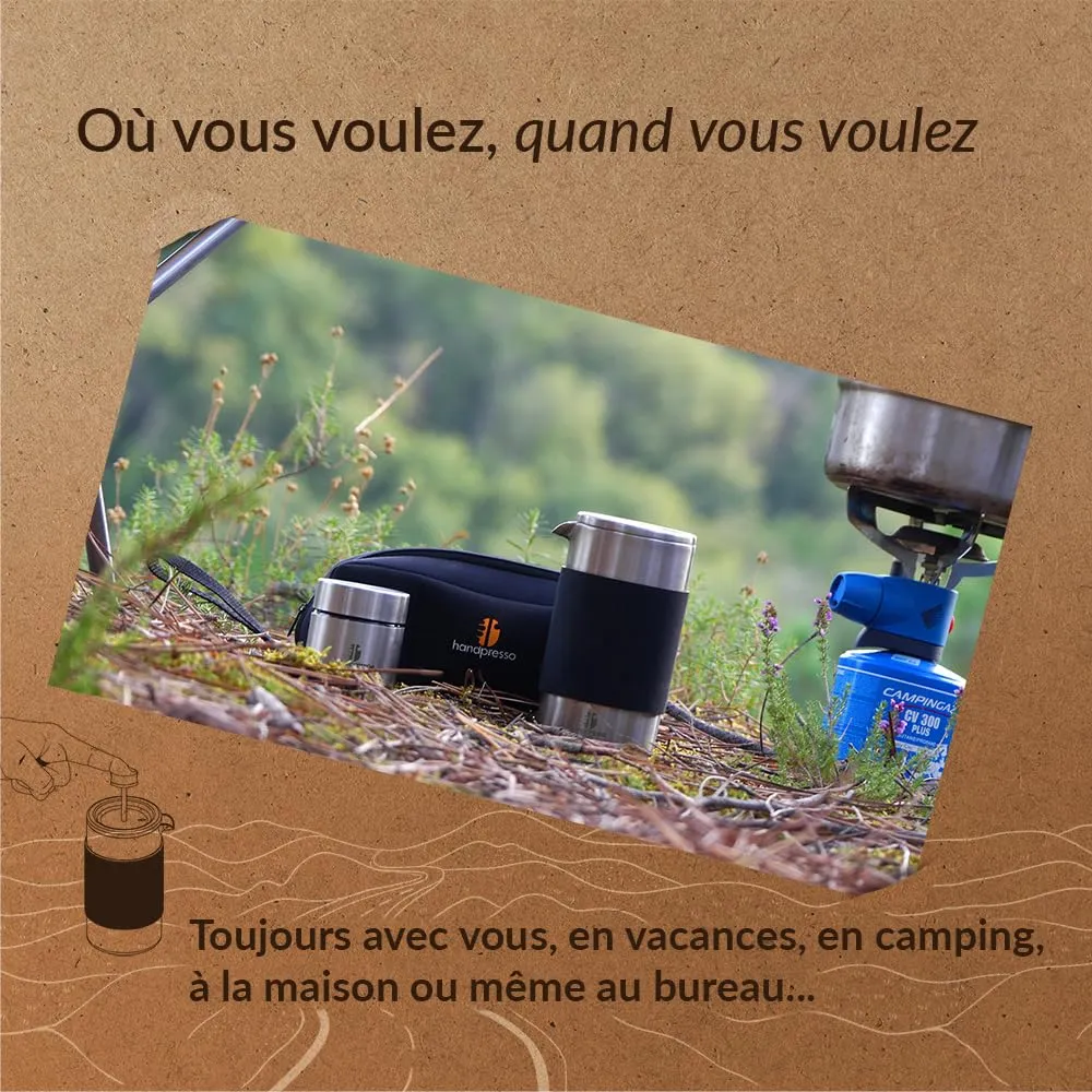 Handpresso Travel Press cafetière piston inox 0,35 L