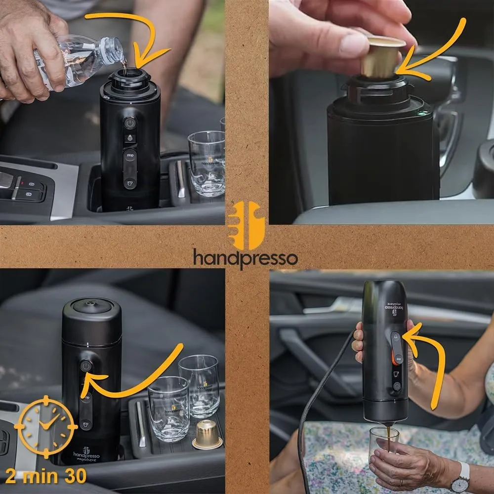 Handpresso Auto Capsule cafetière 12V noir coffret auto