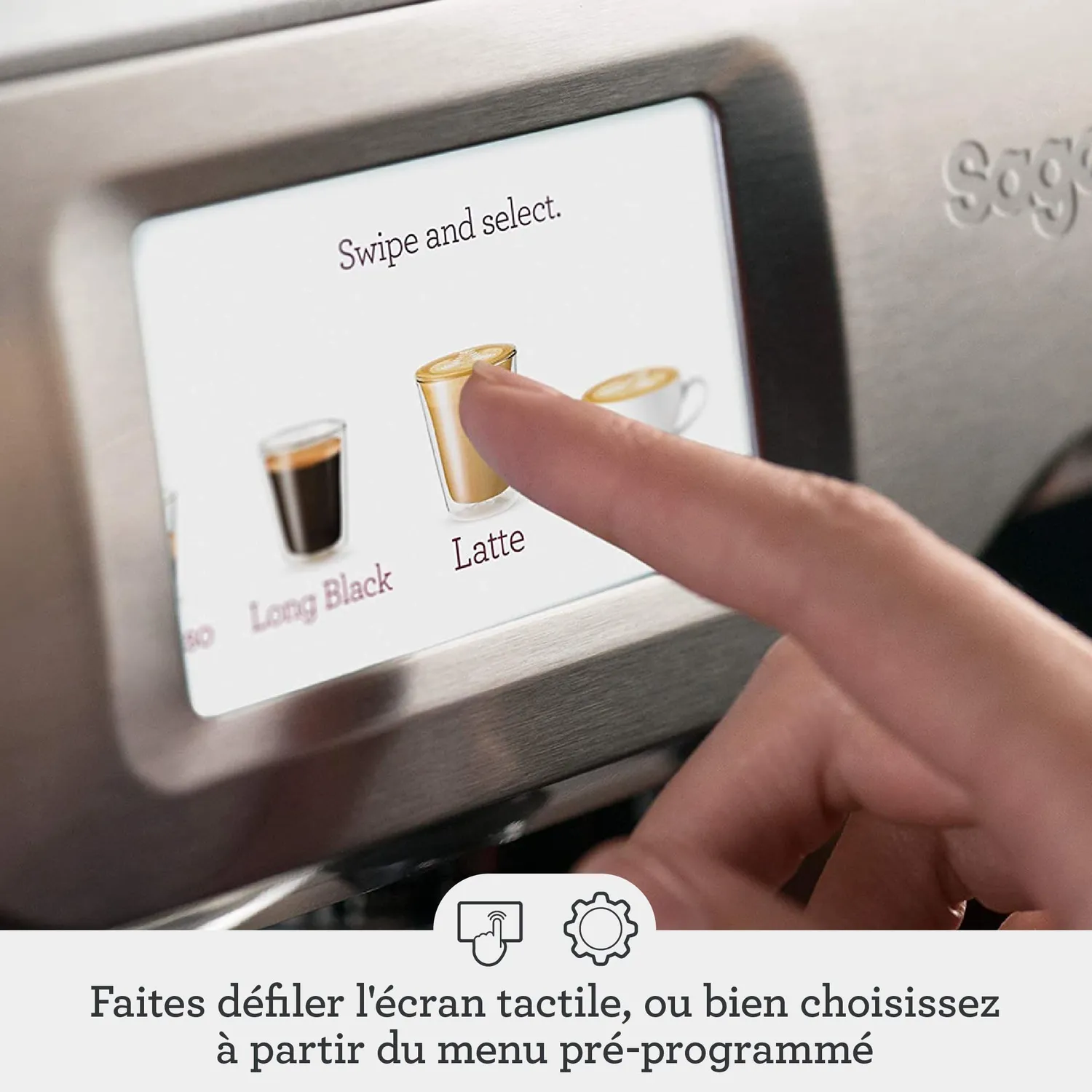 Sage Barista Touch machine expresso inox broyeur tactile