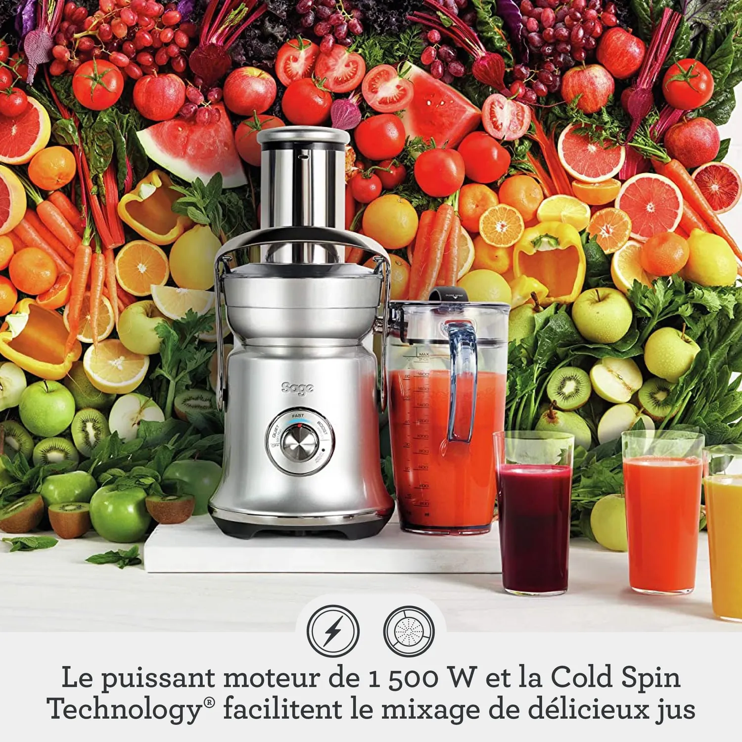 Sage Nutri Juicer Cold XL centrifugeuse inox 2 L