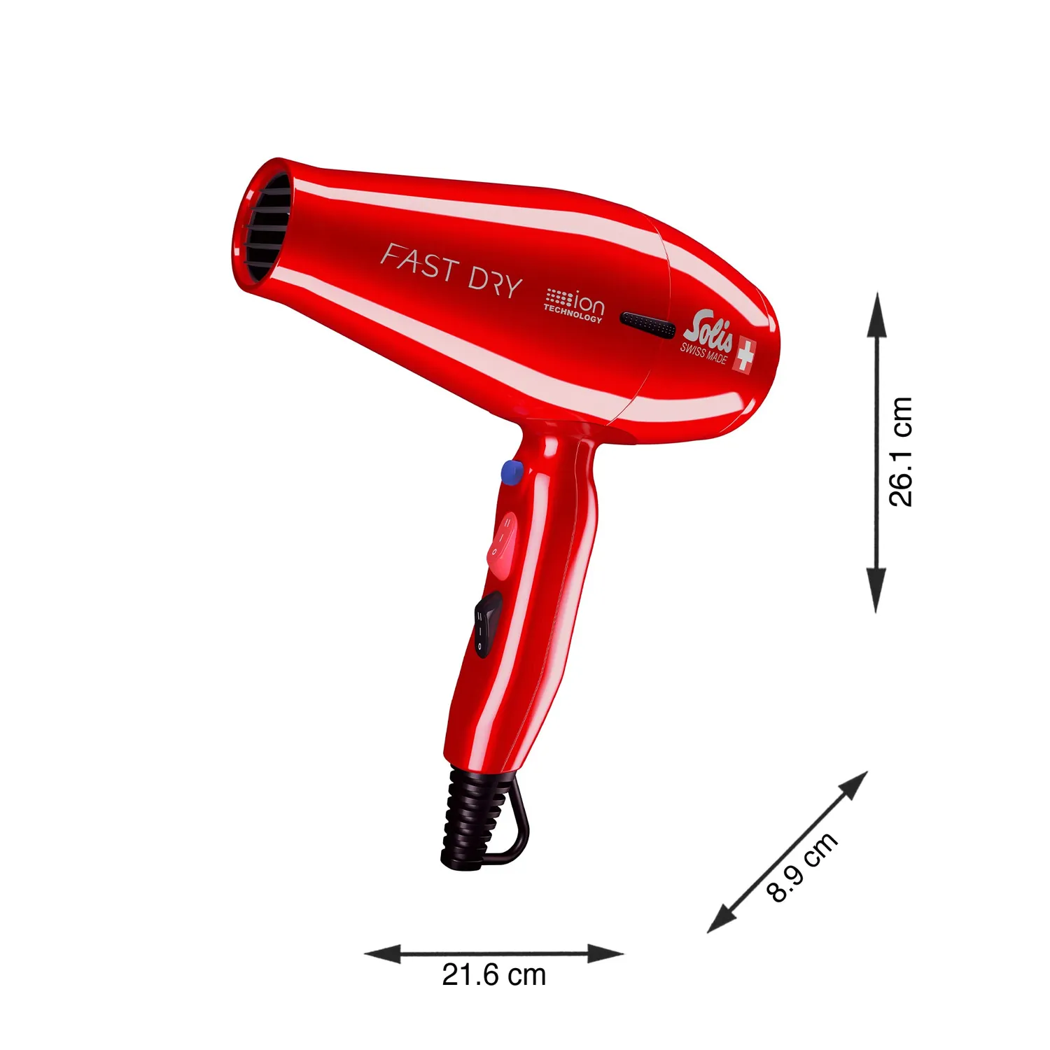 Solis Fast Dry 381 sèche-cheveux 2200W rouge ionique