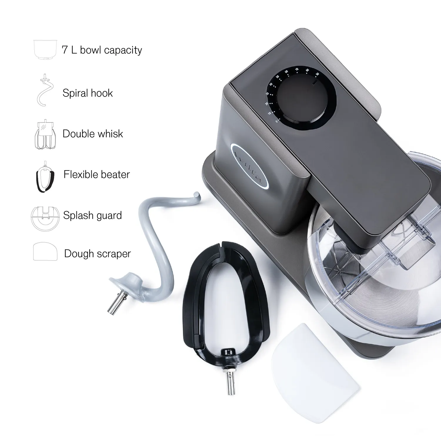 Wilfa Probaker robot pâtissier 7 L double pétrissage