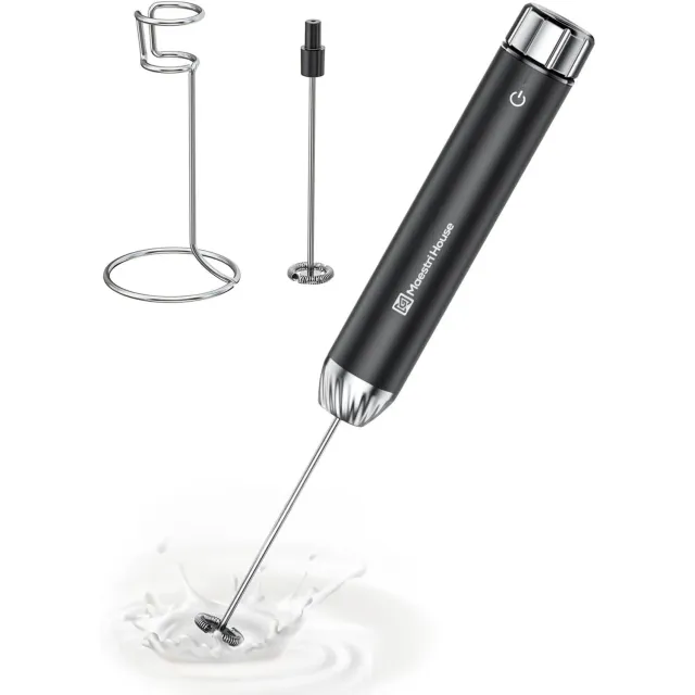 Maestri House LunaFro Max mousseur lait noir alu 12000 tr/min