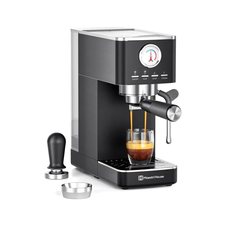 Maestri House Lab MHCM01 machine espresso noire 20 bars