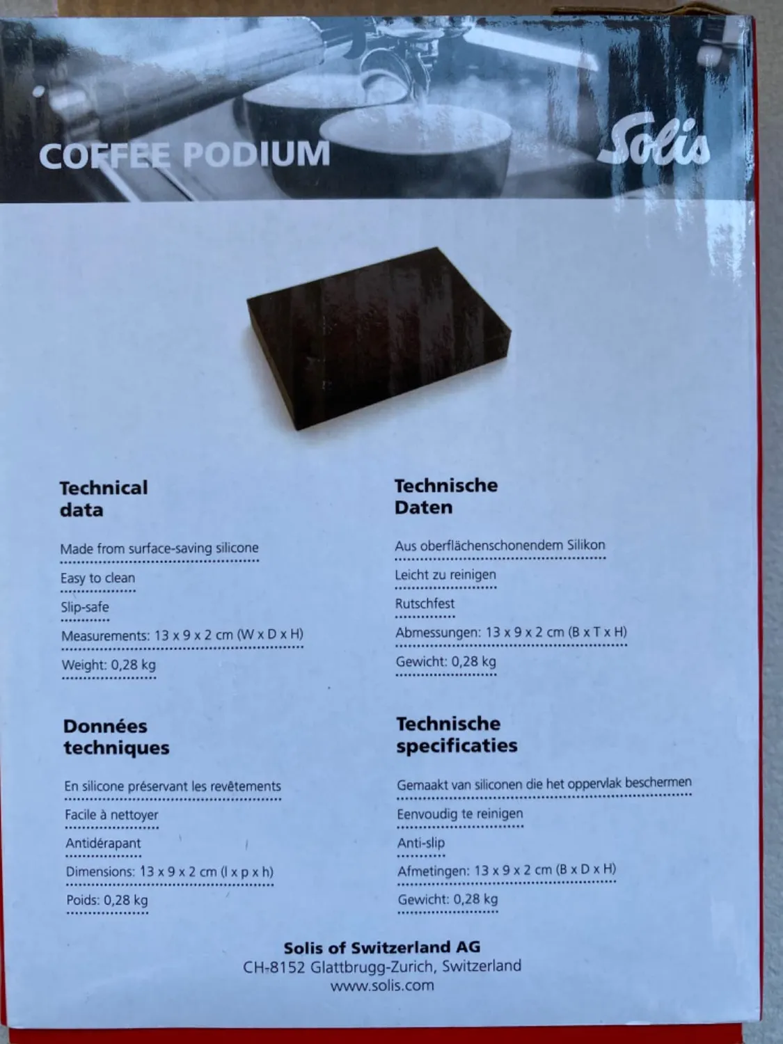 Solis Cappuccino Creamer rehausseur tasses silicone noir