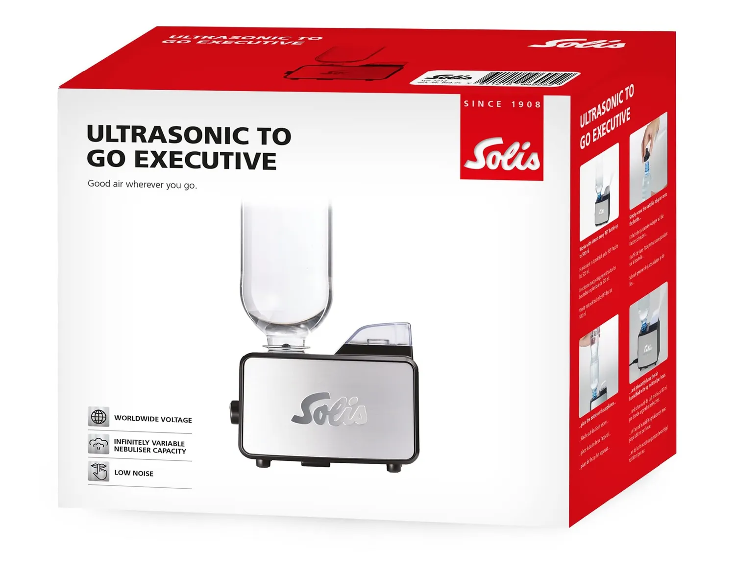 Solis Ultrasonic To Go Executive 7212 humidificateur 0,5 L noir