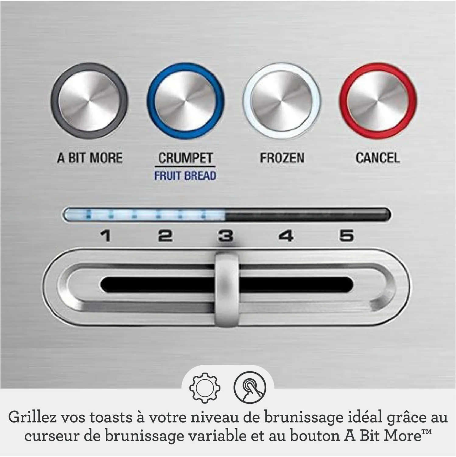 Sage A Bit More grille-pain 2 tranches inox brossé