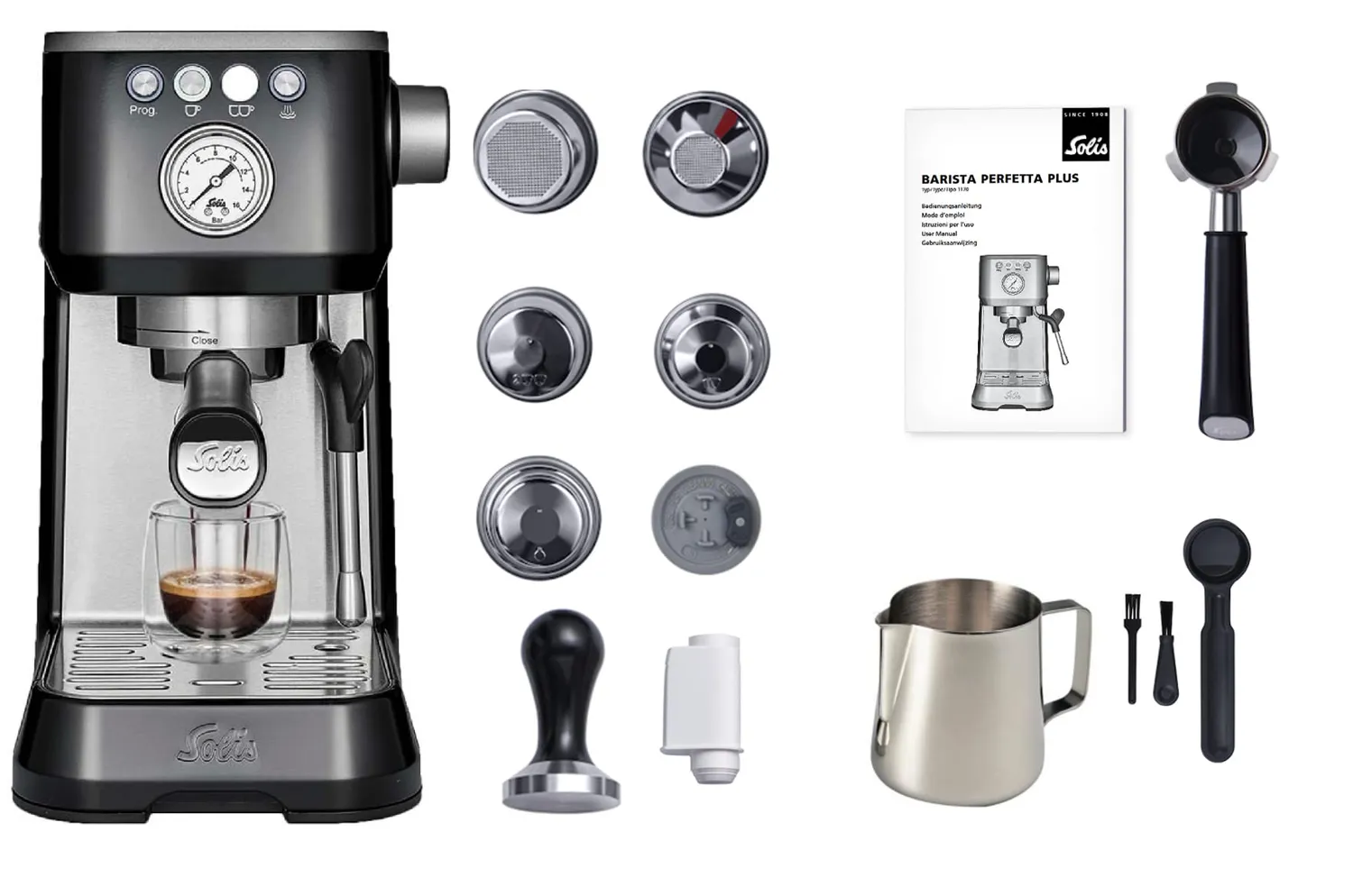 Solis Barista Perfetta Plus 1170 expresso noir 1,7 L