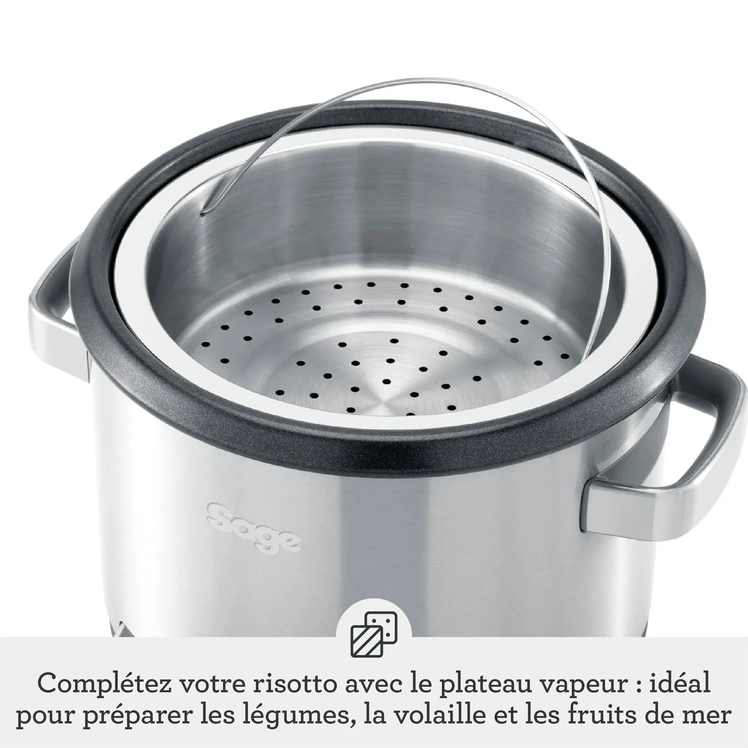 Sage Risotto Plus multicuiseur riz inox maintien chaud