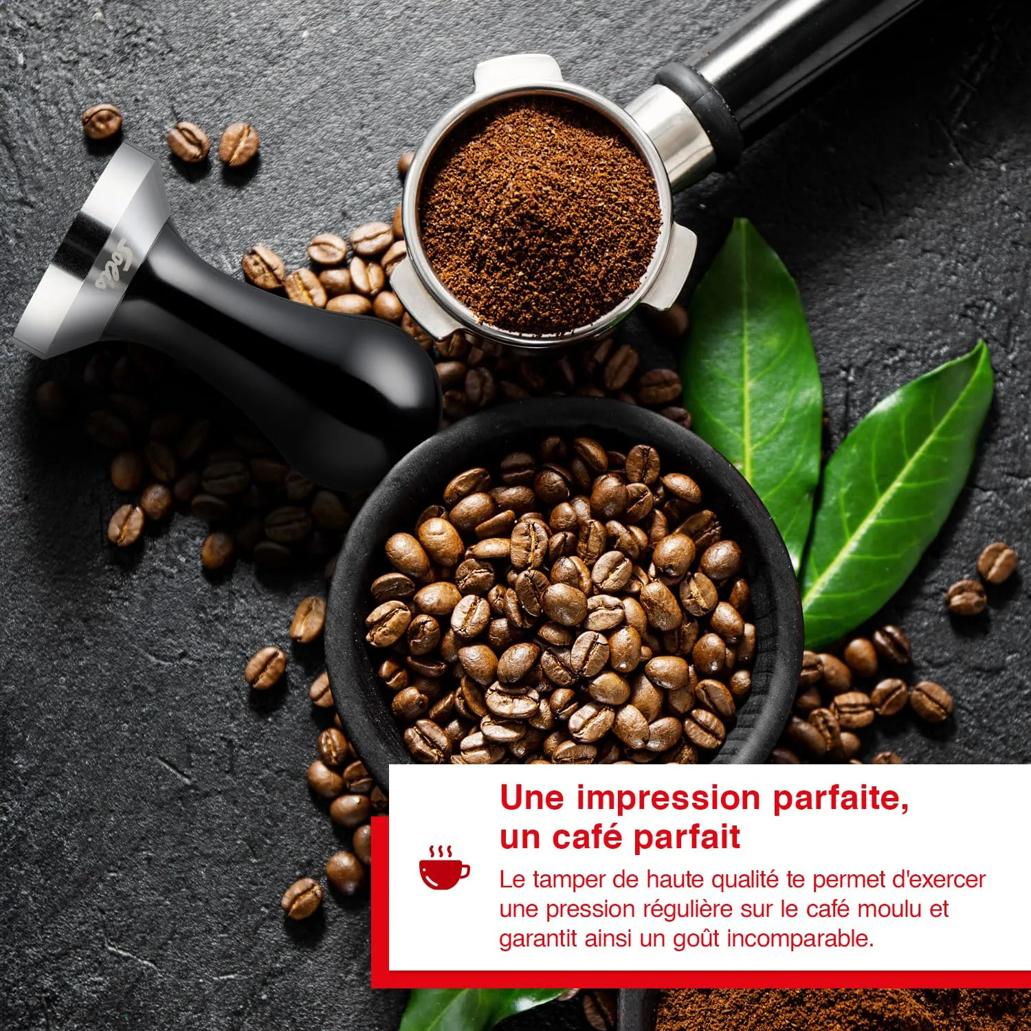Solis 51 mm tamper presse café aluminium