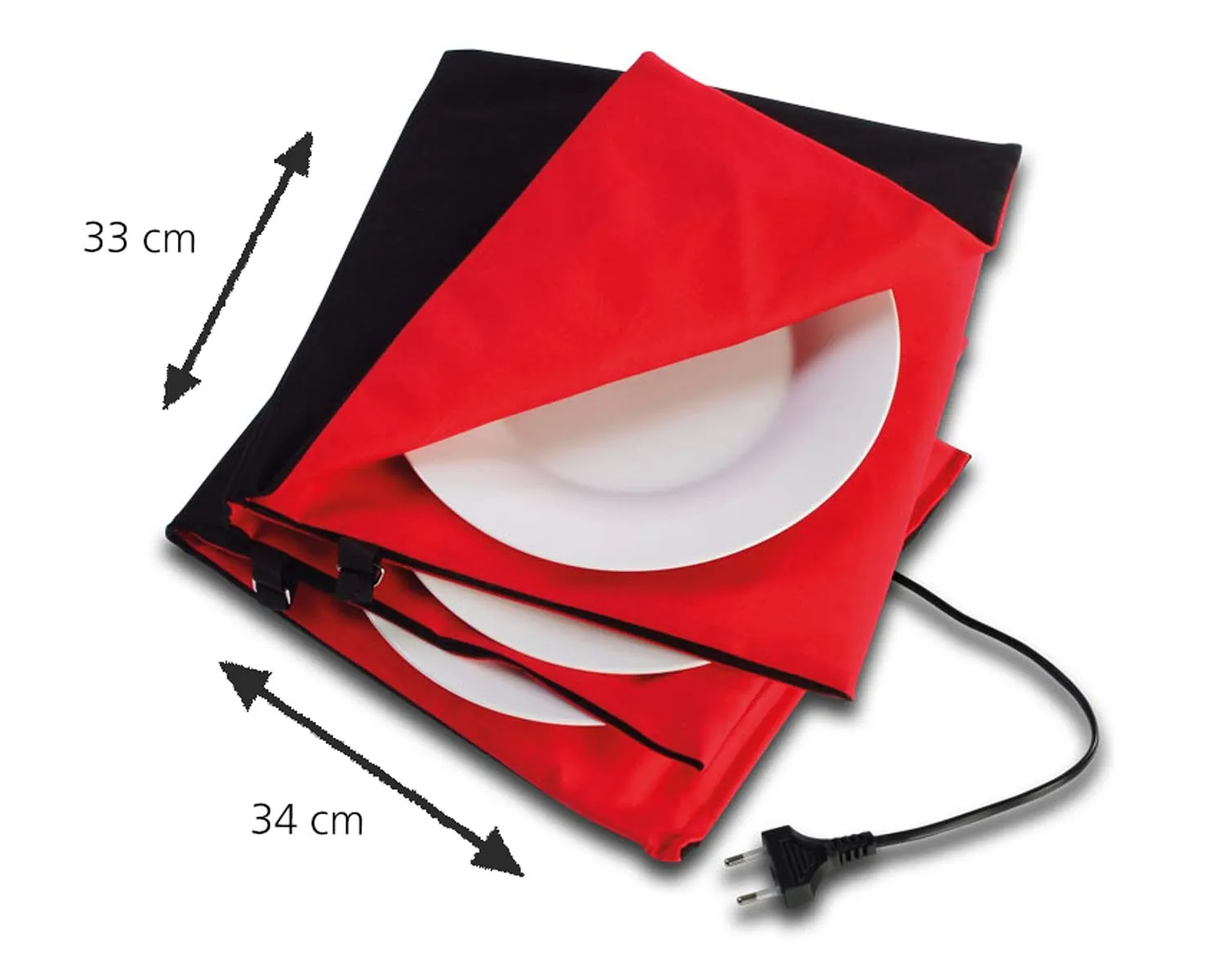Solis 906.13 chauffe-assiettes noir rouge