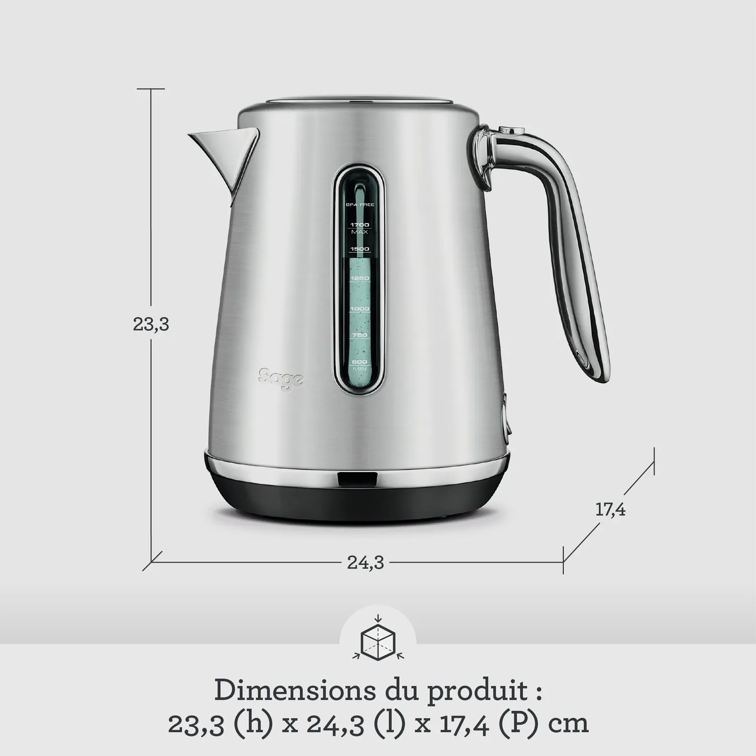Sage Soft Top Luxe bouilloire électrique bleue 1,7L