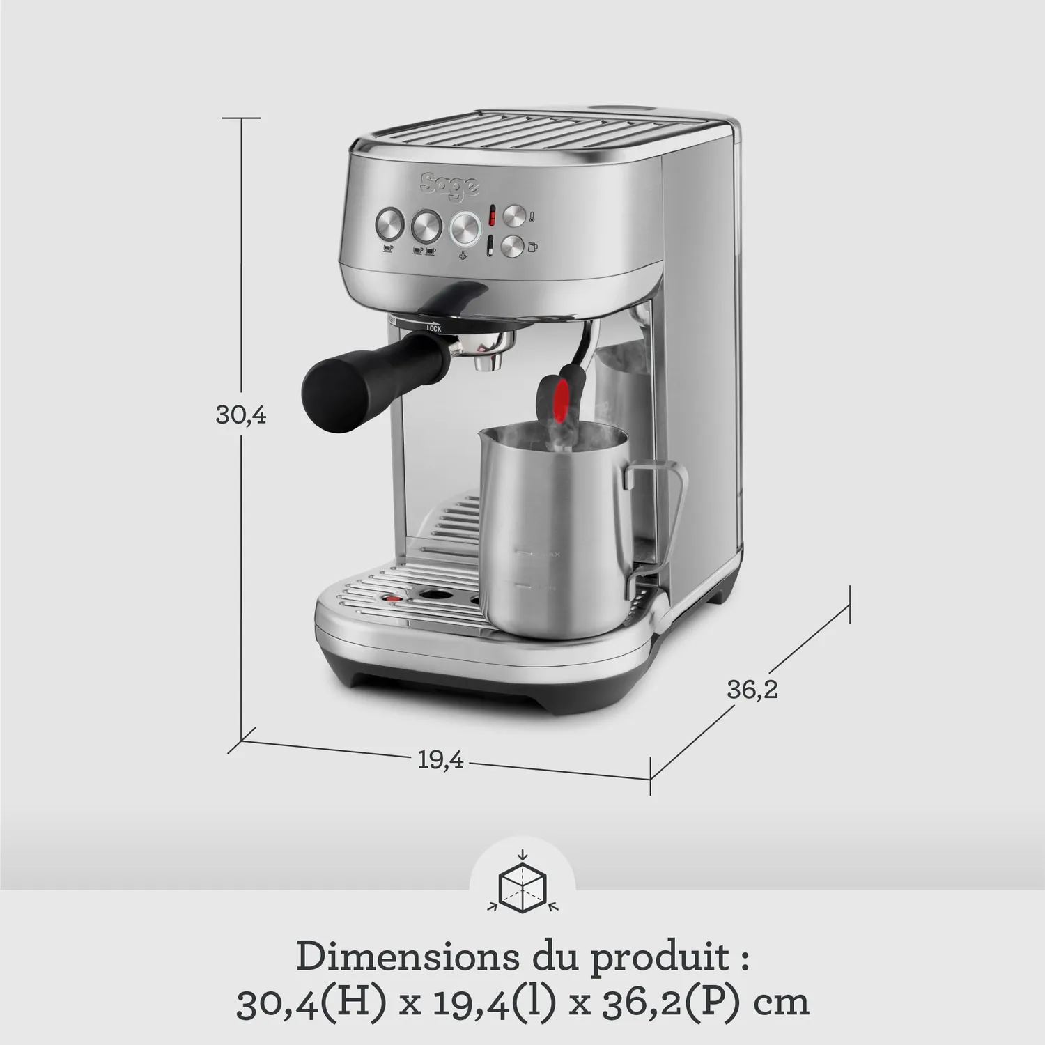 Sage Bambino Plus machine expresso truffe noire