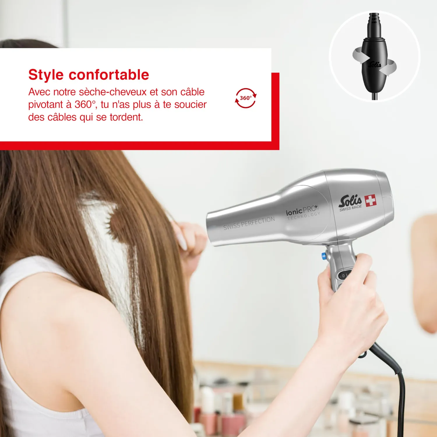 Solis Swiss Perfection 440 sèche-cheveux argent ionique