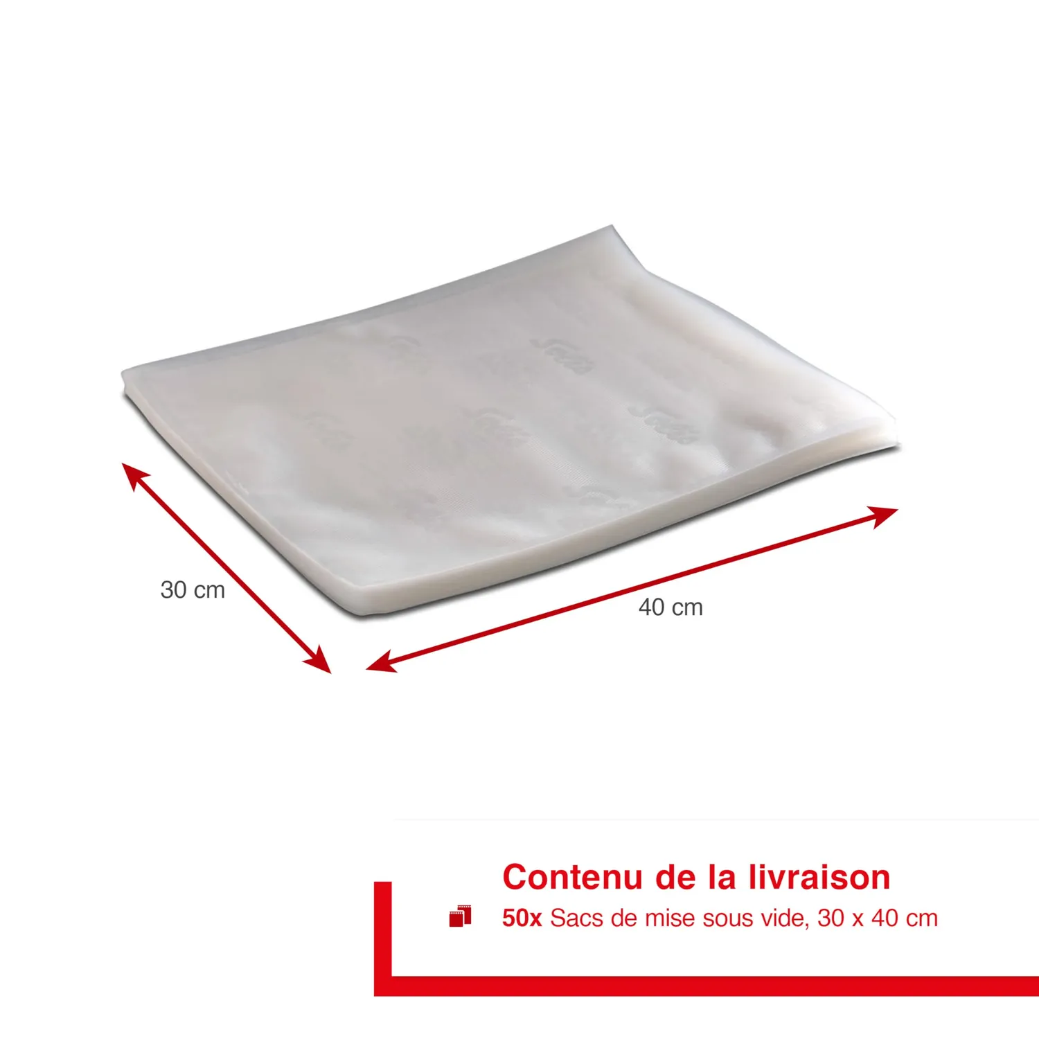 Solis 922.64 sachets sous vide 30x40 cm lot 50