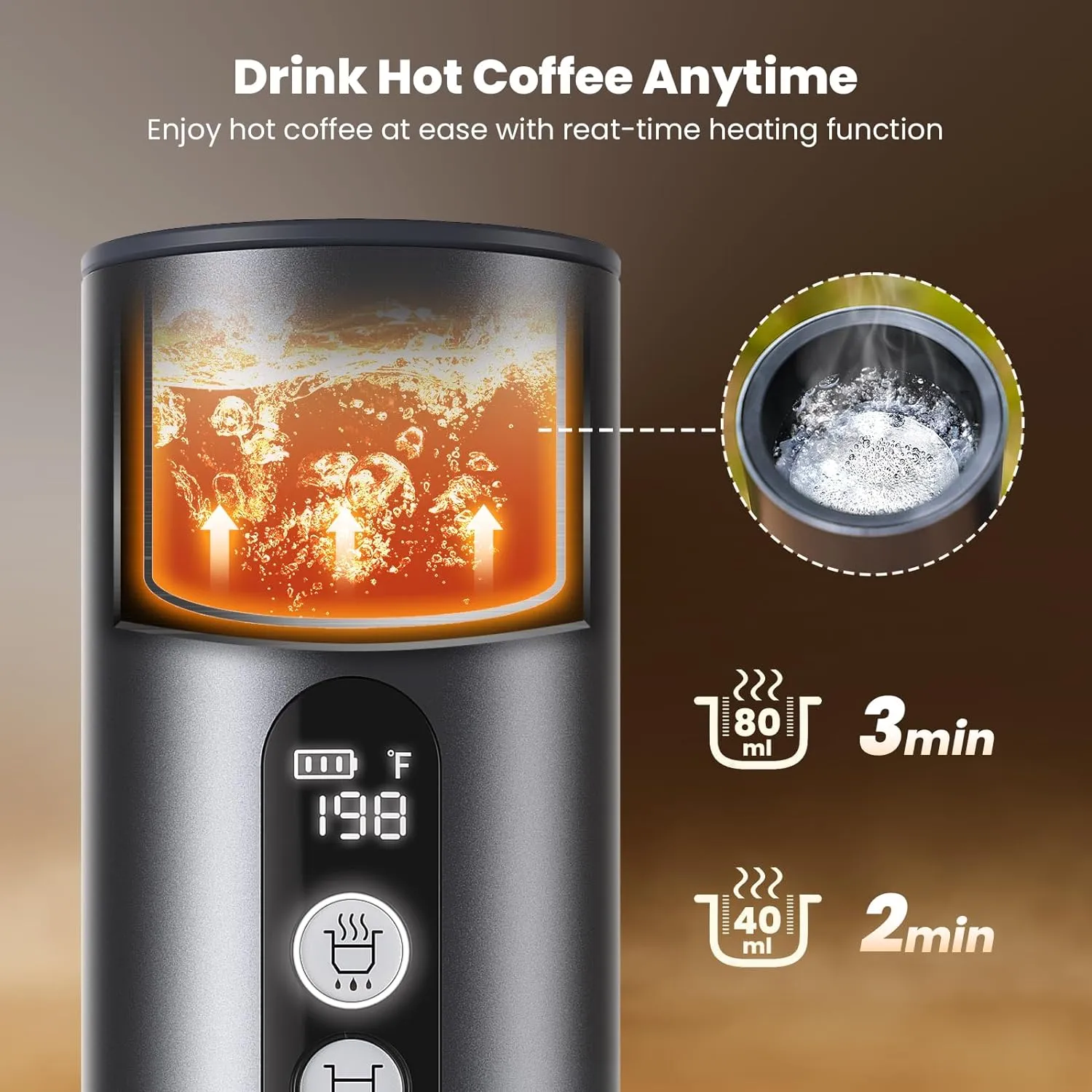 Maestri House GC-CP020 machine espresso portable chauffante gris