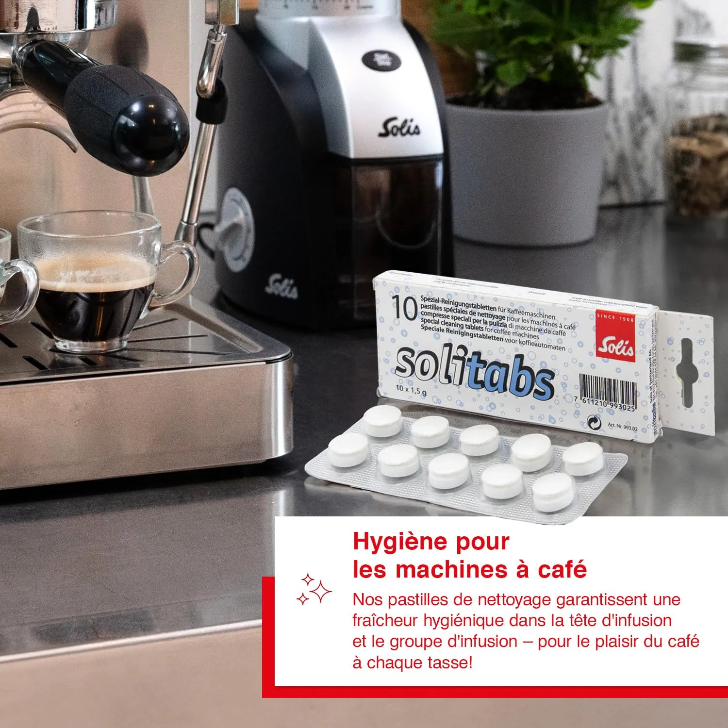 Solis Solitabs 993.02 pastilles nettoyage x10 dégraissantes