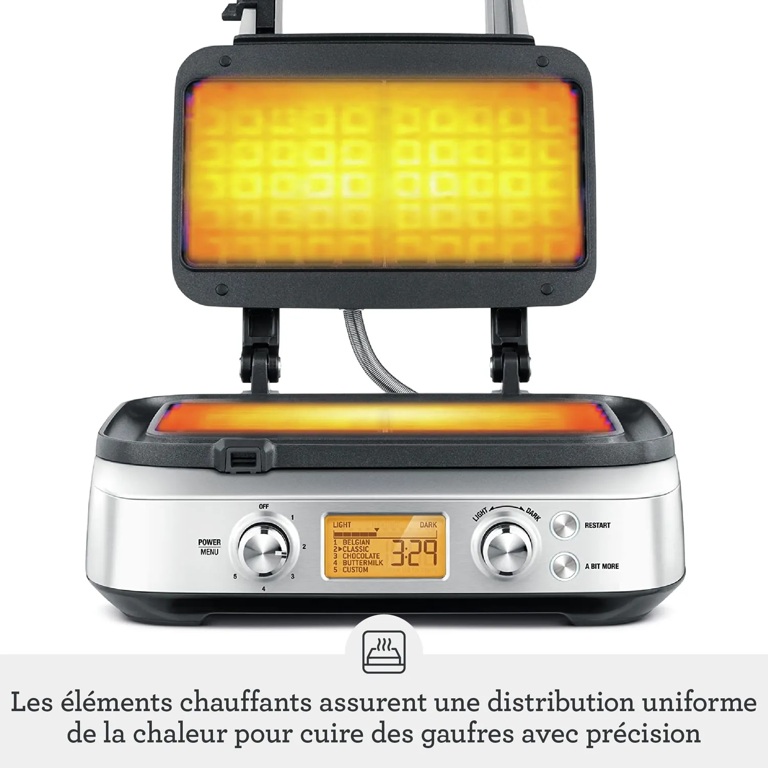 Sage Smart Waffle Pro gaufrier belge 12 réglages