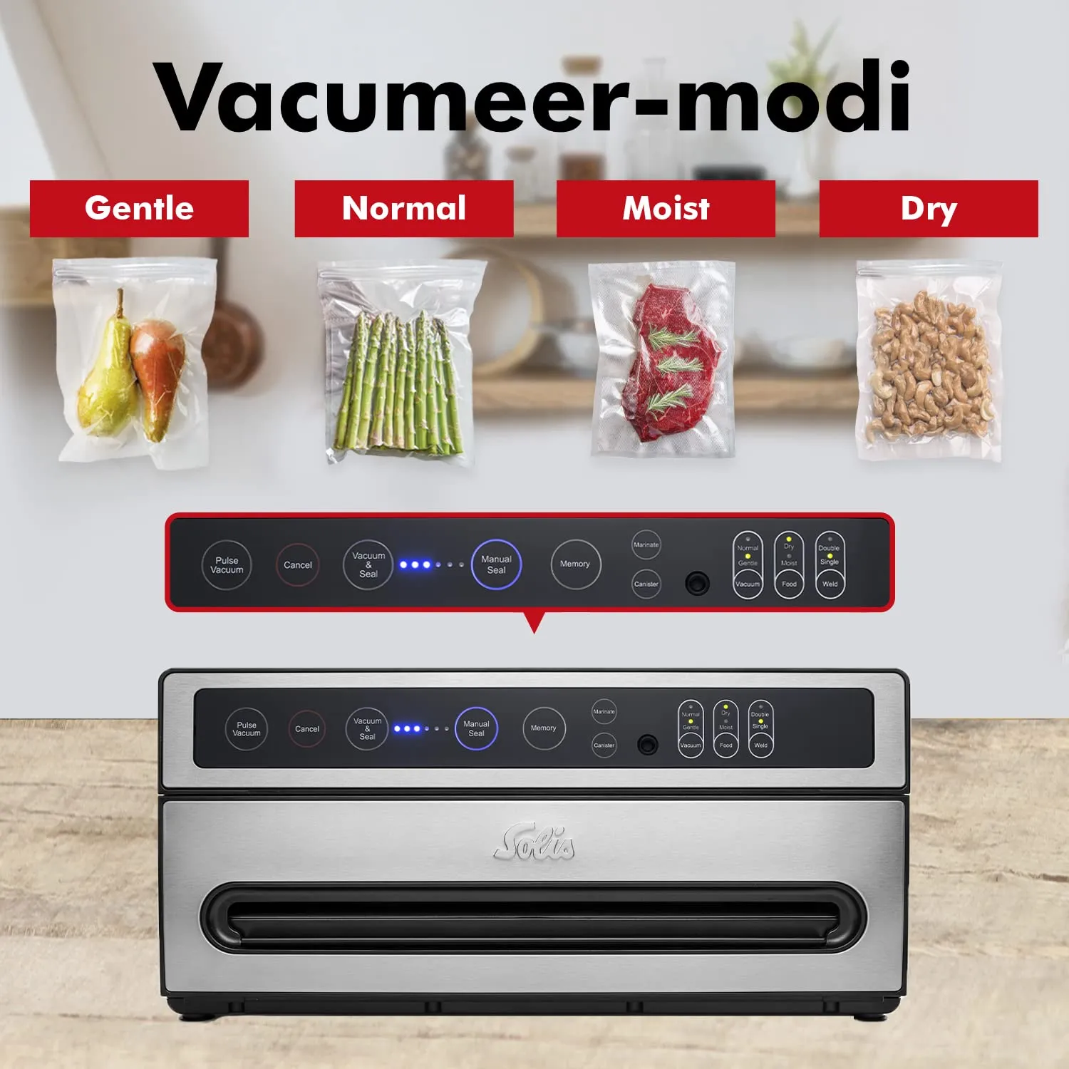 Solis VertiVac 5704 machine sous vide inox 130 W