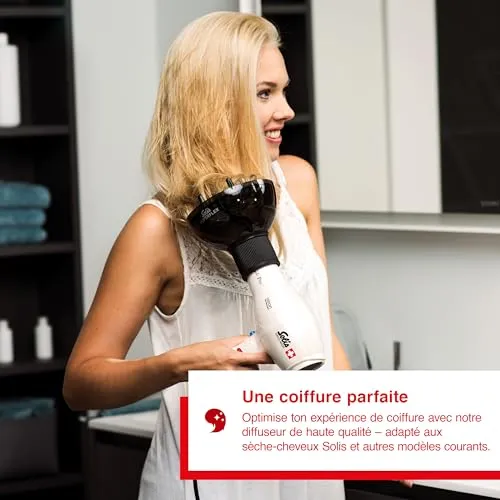 Solis Softstyler Superflex 967.68 diffuseur noir débit réglable
