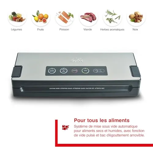 Solis 922.21 machine sous vide noir 110 W sachets et boîtes