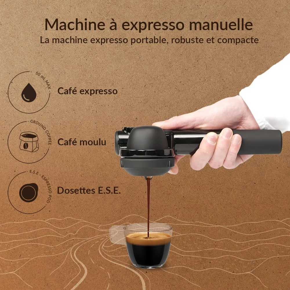 Handpresso Pump machine expresso portable noire ESE