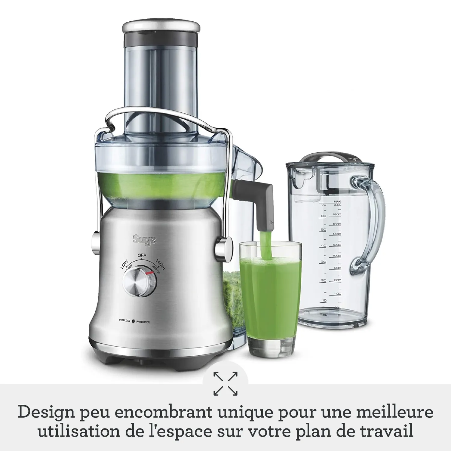 Sage Nutri Juicer Cold Plus Centrifugeuse Inox 2 L 88 mm