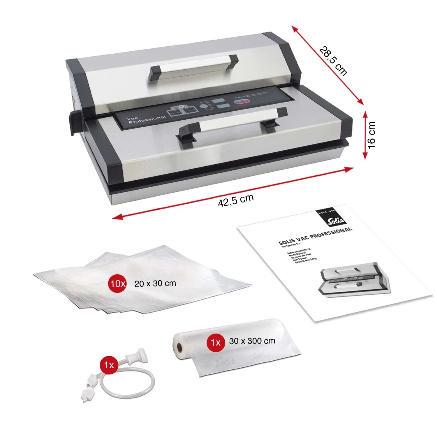 Solis Vac Professional 572 machine sous vide argent marinade