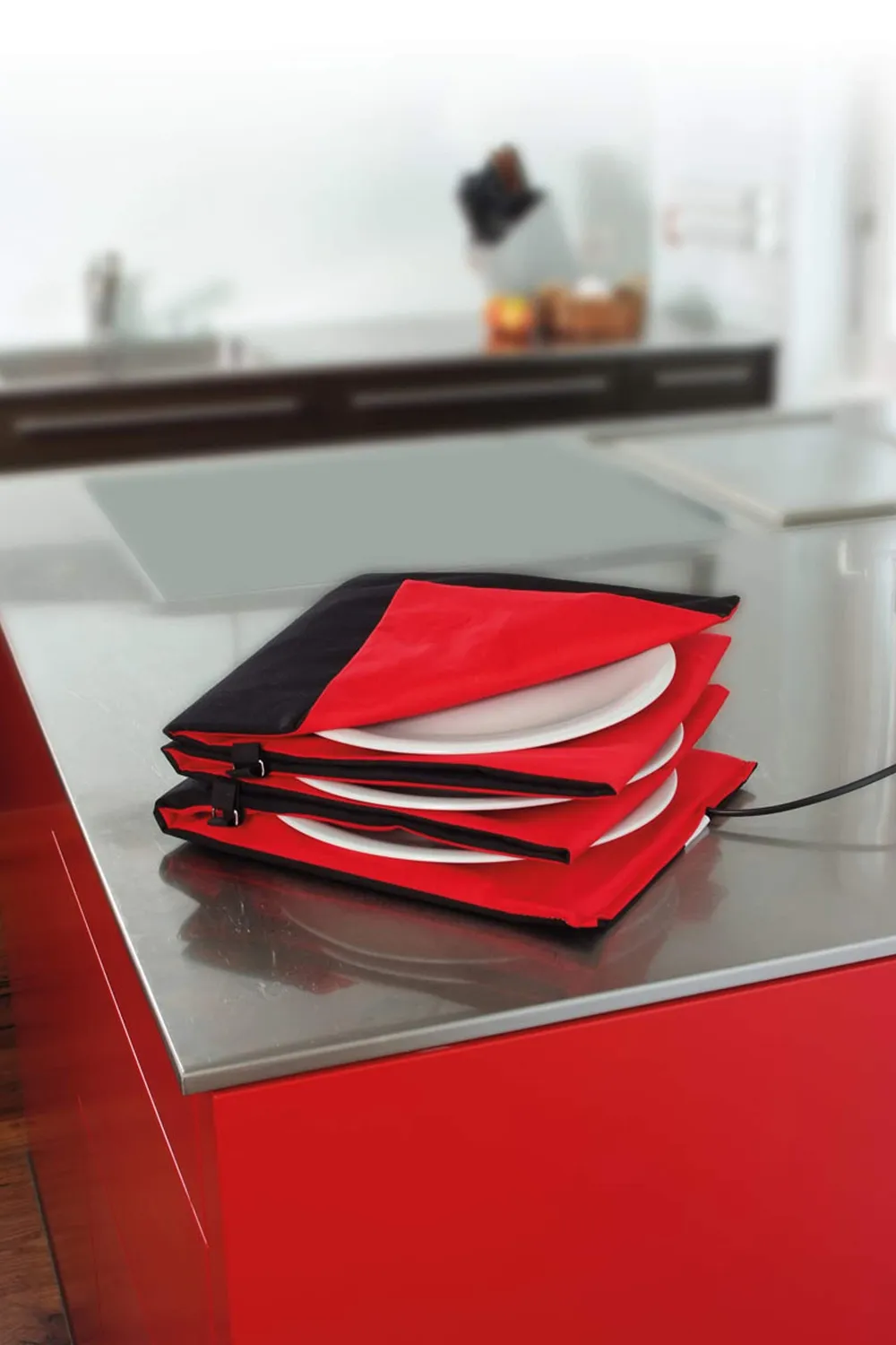 Solis 906.13 chauffe-assiettes noir rouge
