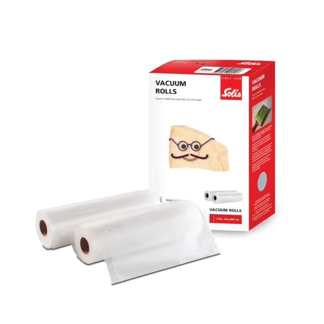 Solis film sous vide 2 rouleaux 20x600cm sans BPA